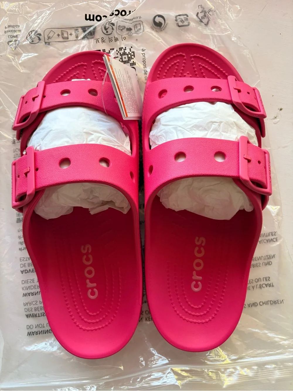 💙Crocs NWT Saturday Classic Slide Sandals - Hot Pink